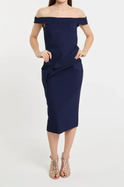 - abito blu in 72% pa 28% ea morbido ed elastico