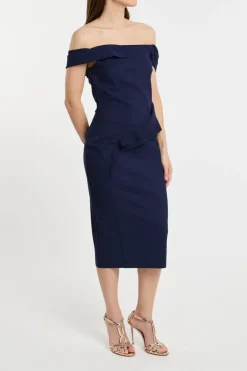 - abito blu in 72% pa 28% ea morbido ed elastico