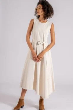 Abito beige 100% cotone