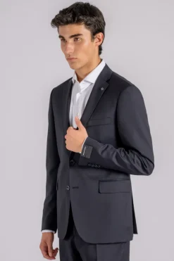 Abito blu in lana vergine