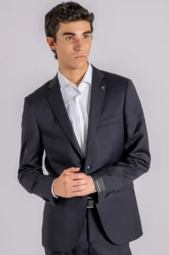 Abito blu in lana vergine