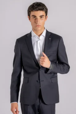 Abito blu in lana vergine