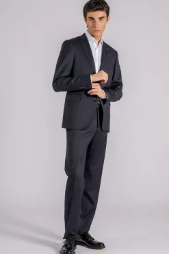 Abito blu in lana vergine