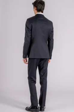 Abito blu in lana vergine