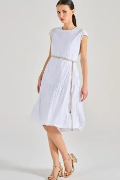 Abito cleo tessuto bianco