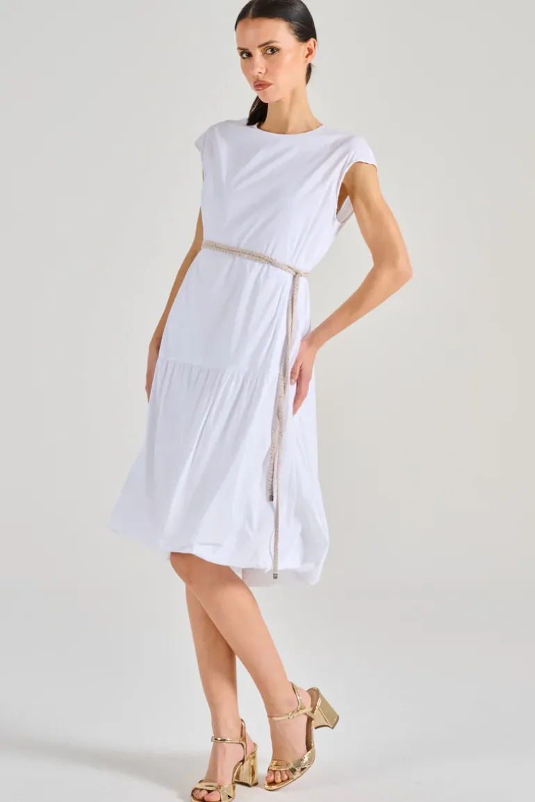 Abito cleo tessuto bianco