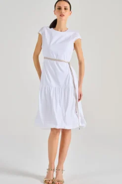 Abito cleo tessuto bianco