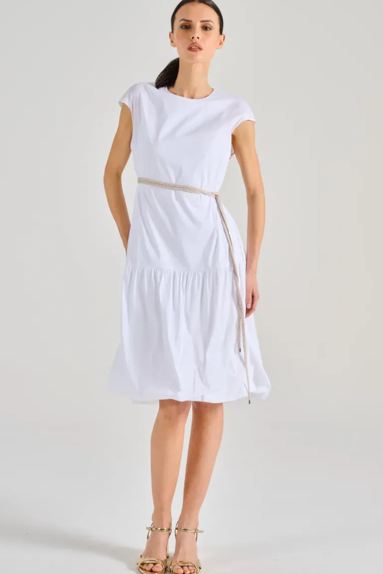 Abito cleo tessuto bianco