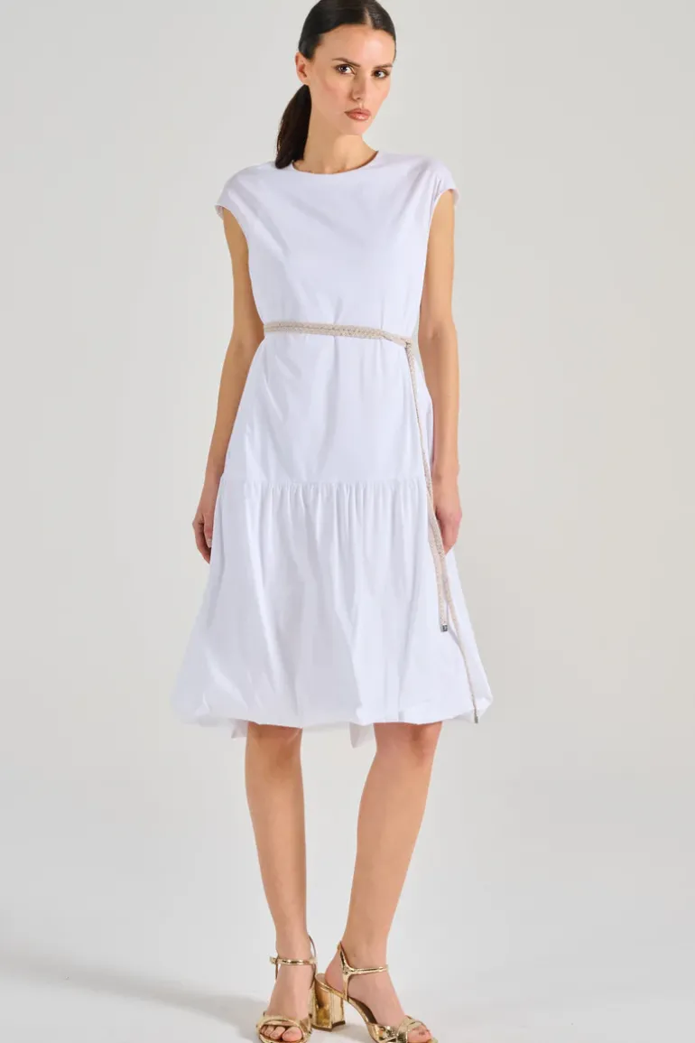 Abito cleo tessuto bianco