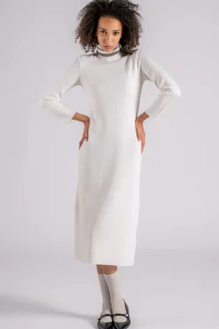 Abito lana merino beige