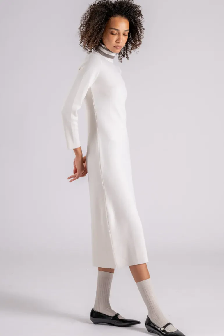 Abito lana merino beige