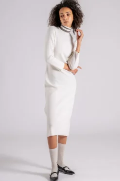 Abito lana merino beige