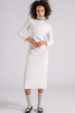 Abito lana merino beige