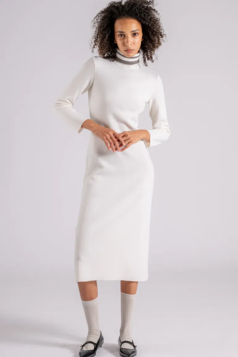 Abito lana merino beige