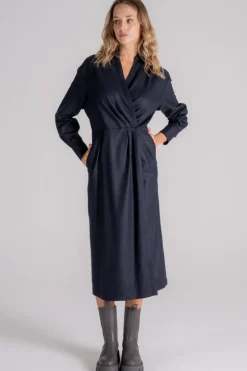 Abito lana/acrilico/poliammide/cashmere blu