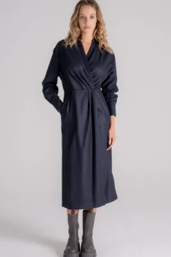 Abito lana/acrilico/poliammide/cashmere blu