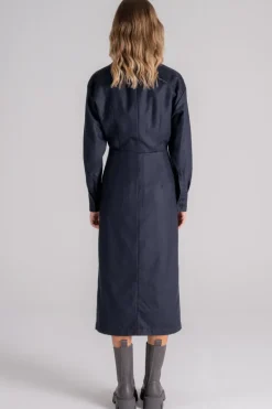 Abito lana/acrilico/poliammide/cashmere blu