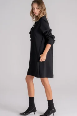 Abito nero 70% triacetato 30% poliestere