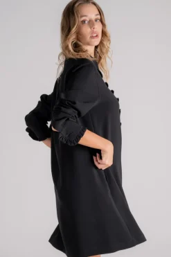 Abito nero 70% triacetato 30% poliestere