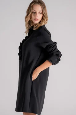 Abito nero 70% triacetato 30% poliestere