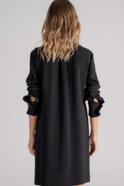 Abito nero 70% triacetato 30% poliestere