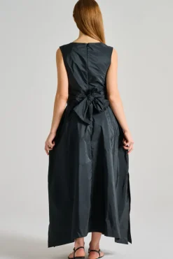 Abito only flower tessuto nero