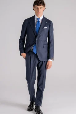 Abito pinolerario lana vergine super 110s blu