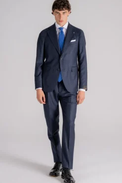 Abito pinolerario lana vergine super 110s blu