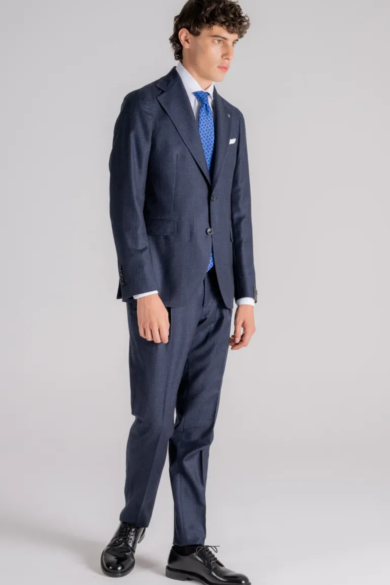 Abito pinolerario lana vergine super 110s blu