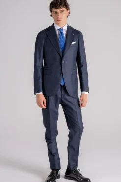Abito pinolerario lana vergine super 110s blu
