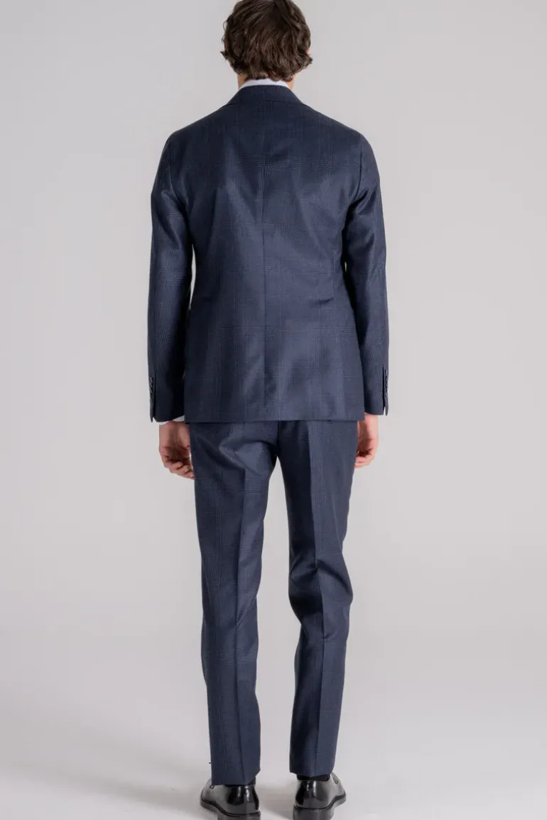 Abito pinolerario lana vergine super 110s blu