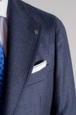 Abito pinolerario lana vergine super 110s blu