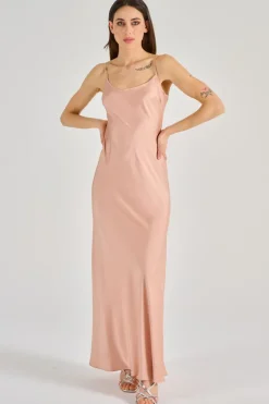 Abito raso fluido rosa