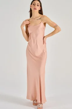 Abito raso fluido rosa