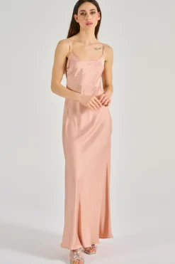 Abito raso fluido rosa