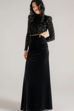 Abito red carpet poliestere nero