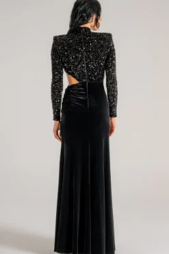 Abito red carpet poliestere nero