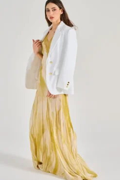 Abito red carpet seta bianco