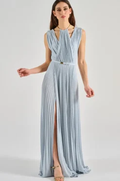 Abito red carpet tessuto azzurro