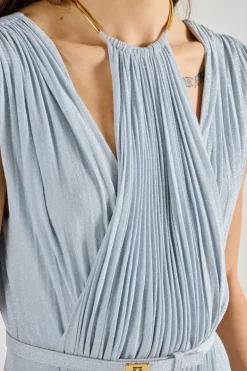 Abito red carpet tessuto azzurro