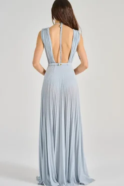 Abito red carpet tessuto azzurro