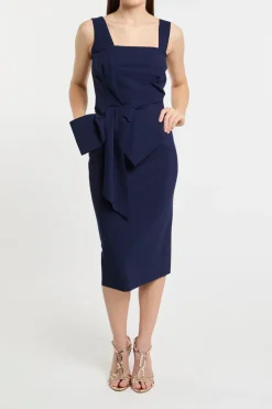 Abito slim jersey blu