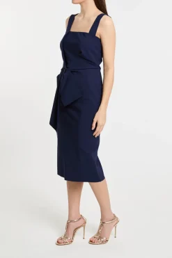 Abito slim jersey blu