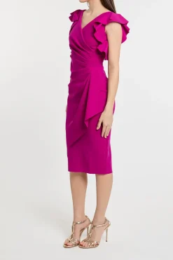 Abito slim jersey viola