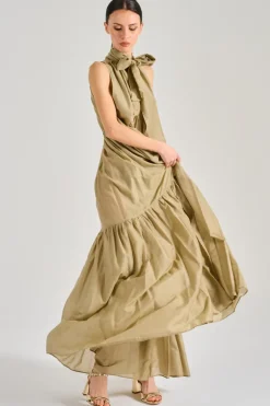 Abito tonia tessuto verde