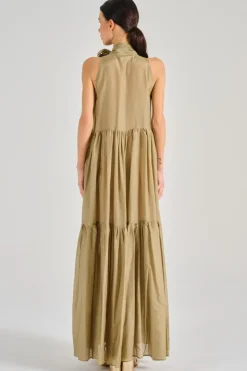 Abito tonia tessuto verde