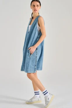 Abito v-neck arizona denim blu