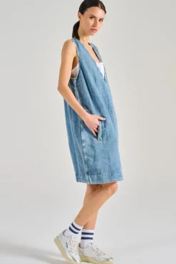 Abito v-neck arizona denim blu