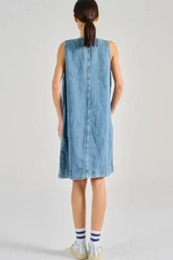 Abito v-neck arizona denim blu