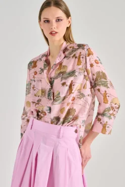 Balia8 blusa tessuto rosa